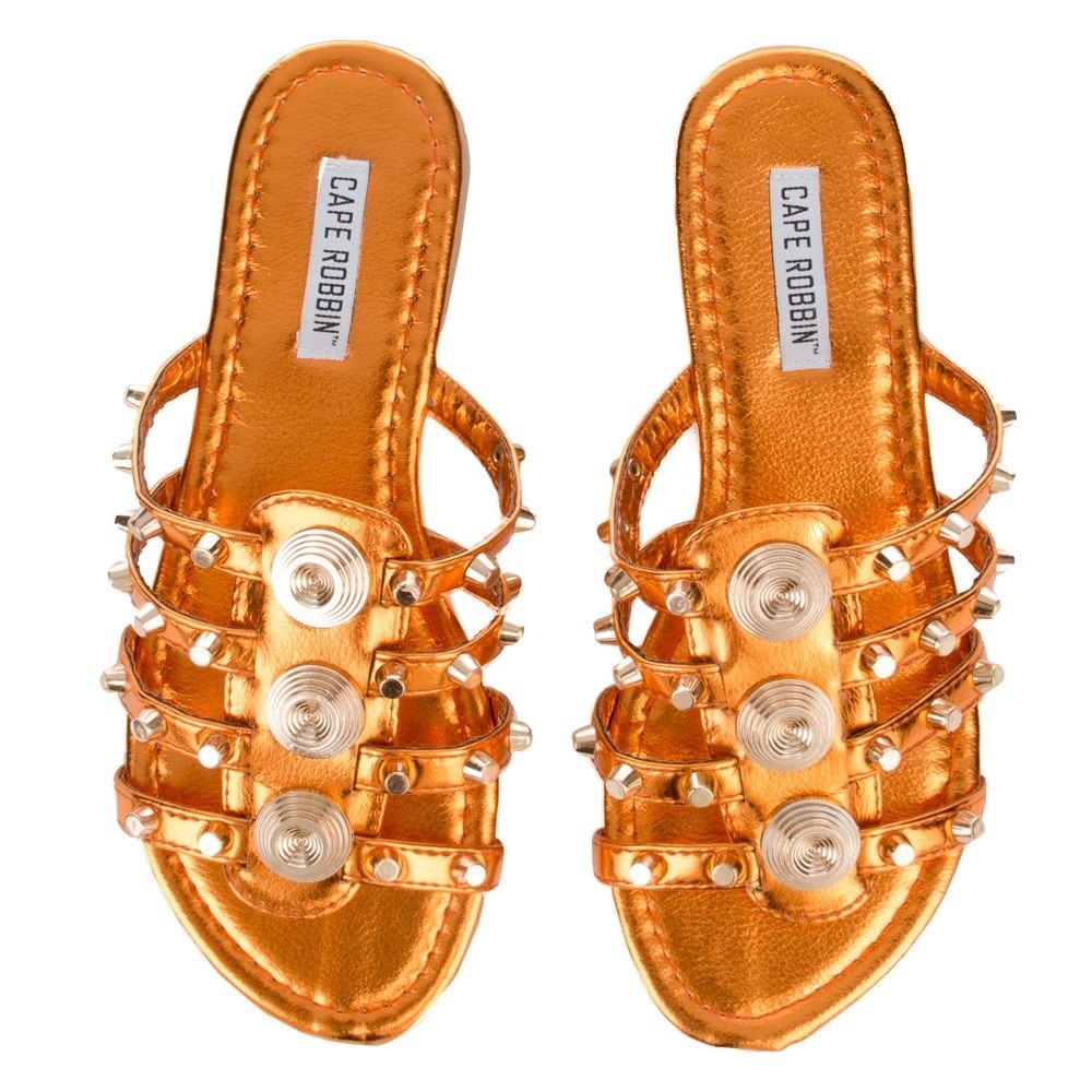 Cape Robbin Gold Studded summer sandal